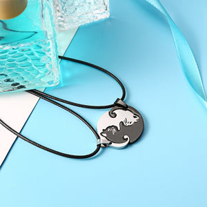 YIN YANG CAT COUPLE NECKLACE