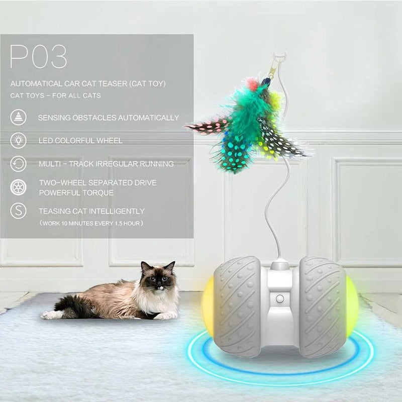 Smart LED Toy Car For Cats